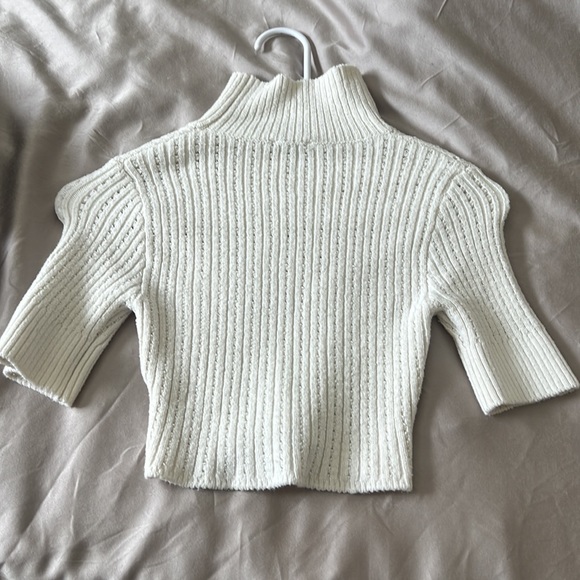 Free People Knit Mock Neck Crop Sweater - Picture 3 of 3
